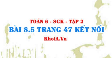 Bài 8.5 trang 47 Toán 6 Tập 2 Kết nối tri thức